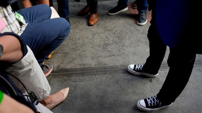 Democratic presidential nominee Vice President Kamala Harris speaks to reporters outside Primanti Bros. Restaurant during a campaign stop, Sunday, Aug. 18, 2024, in Pittsburgh. (AP Photo/Julia Nikhinson)