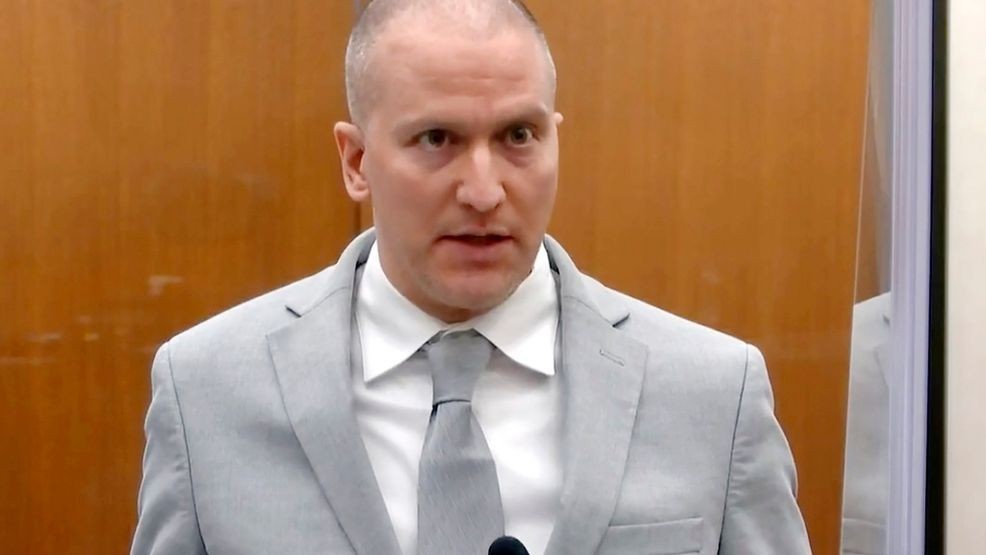 FILE In this June 25, 2021, file image taken from video, former Minneapolis police Officer Derek Chauvin addresses the court at the Hennepin County Courthouse in Minneapolis.  (Court TV via AP, Pool, File)