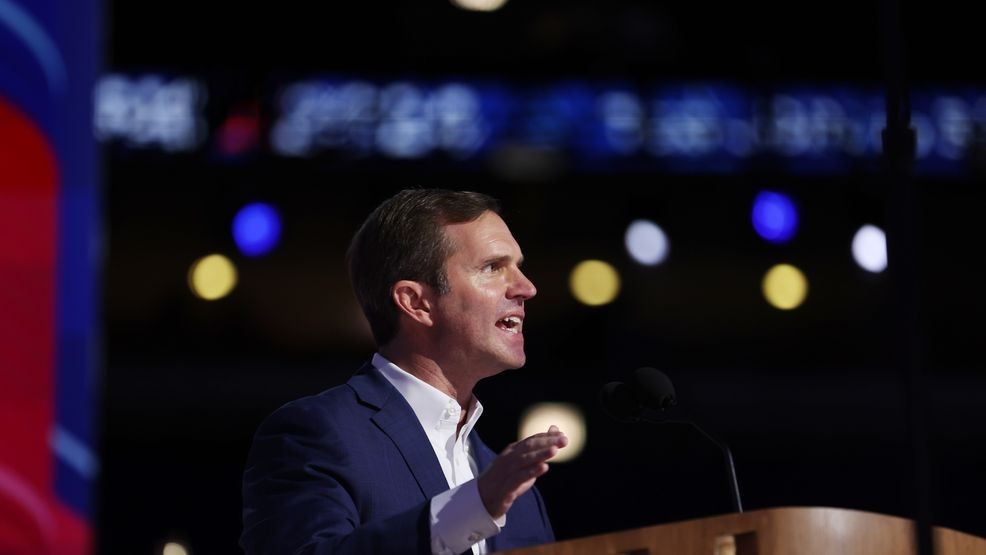 Kentucky Gov. Andy Beshear speaks onstage during the first day of the Democratic National Convention at the United Center on August 19, 2024 in Chicago, Illinois. (Photo by Justin Sullivan/Getty Images)