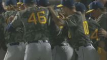 Image for story: WVU baseball wins in Tucson, advances to Super Regional