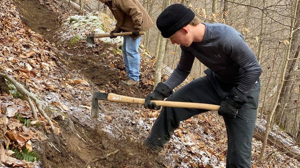 Over 200 people have volunteered to build the trails on Meeks Mountain. (WCHS/WVAH)