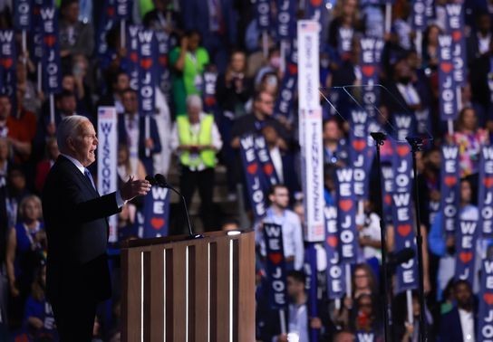 Image for story: PHOTOS: Democrats praise Joe Biden, embrace Kamala Harris at national convention