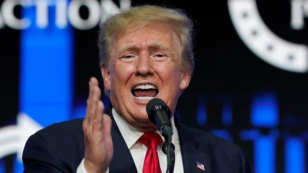 In this July 24, 2021, file photo former President Donald Trump speaks on a variety of topics to supporters at a Turning Point Action gathering in Phoenix. (AP Photo/Ross D. Franklin, File)